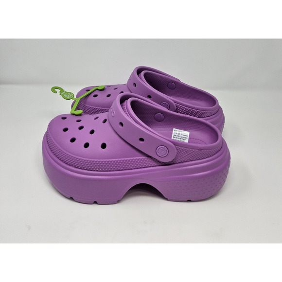 CROCS Shoes - Crocs Clogs Platform Womens Sz 8 New Stomp Bubble Chunky Shoes Purple Lavender